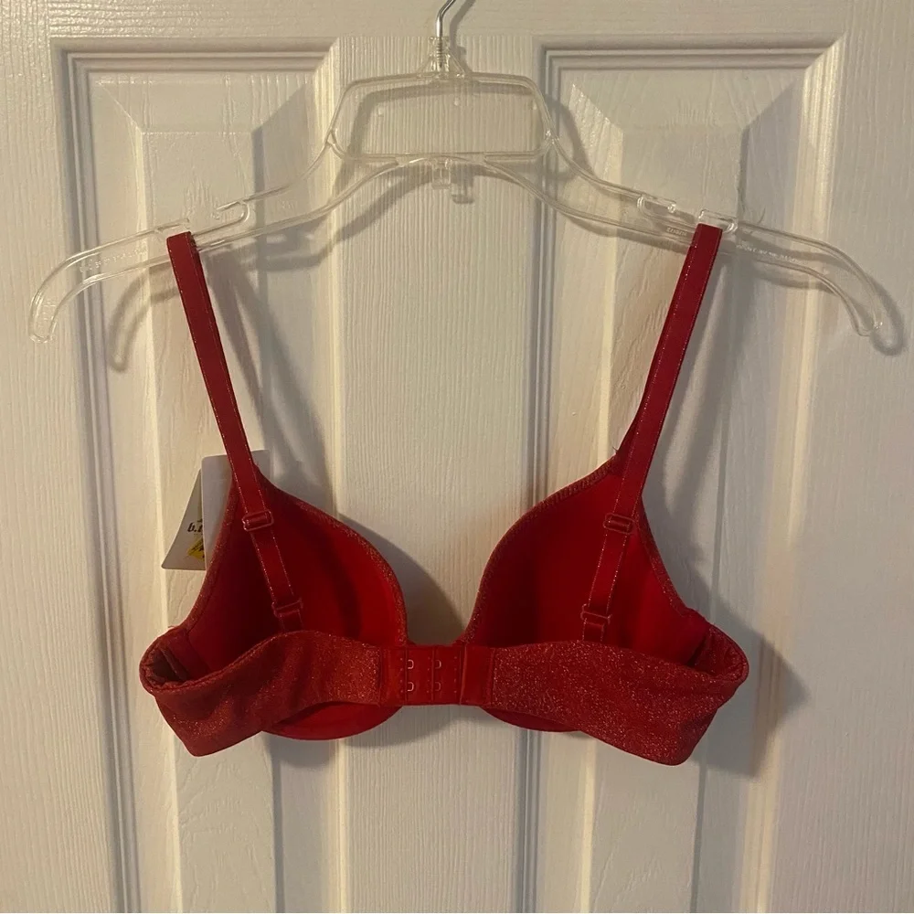 Btemptd womens red glitter bra size 32b - Picture 2 of 4